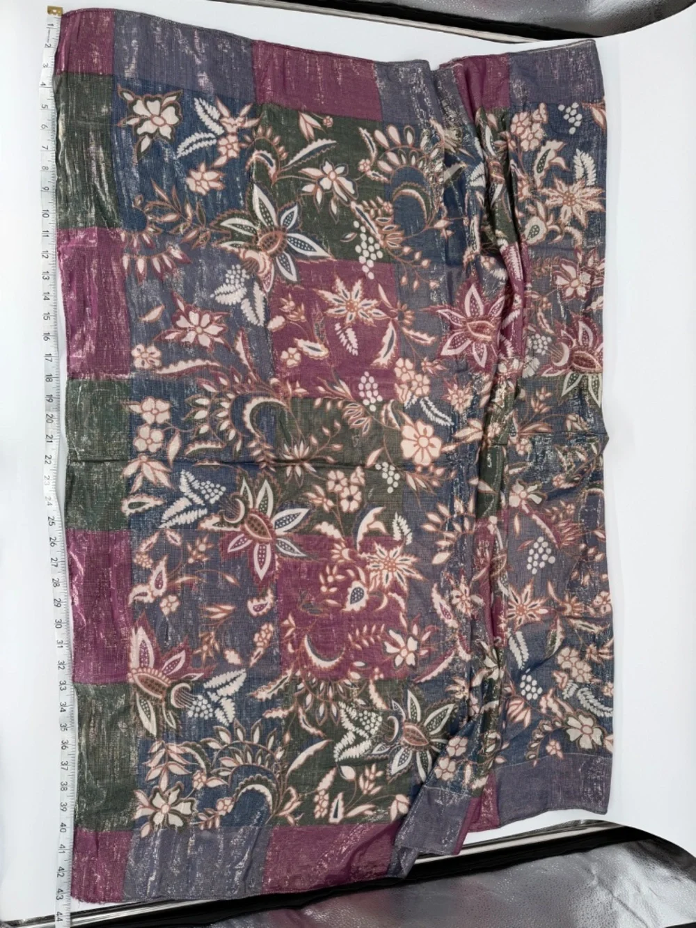 Vintage Oscar de la Renta Silk Blend Paisley Floral Scarf Sarong Wrap